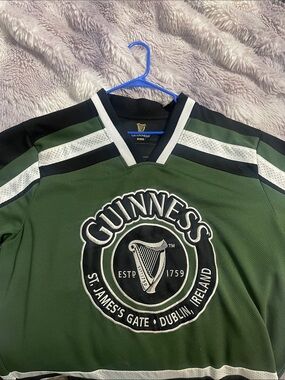 Guinness Green and Black Hockey-Style Men’s Jersey